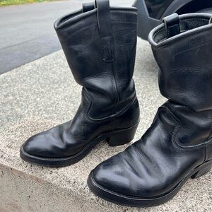 Black Leather VIBERG boots